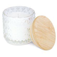 Producto Vela en Vaso Cristal de Rombos con Tapa