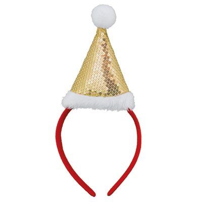 Producto Diadema Gorro navideño de lentejuelas