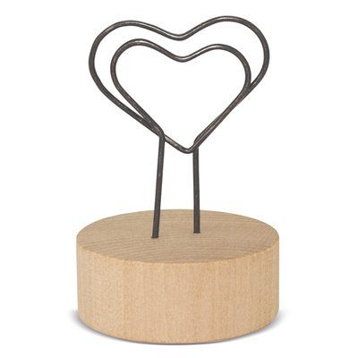 Producto Memo Clip Corazón con Base de Madera