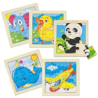 Producto Pack 5 Puzzles Infantil de Madera