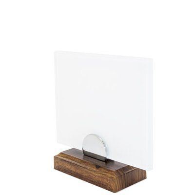 Producto Placa Dual de Cristal con Peana de Madera