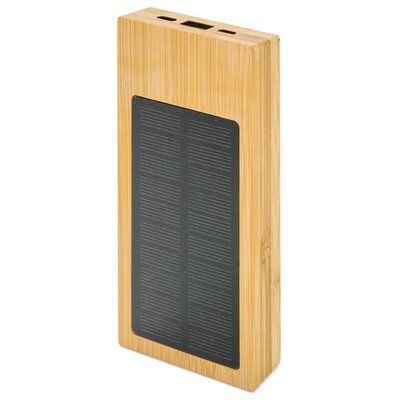 Producto Power Bank Solar de Bambú 8000mAh