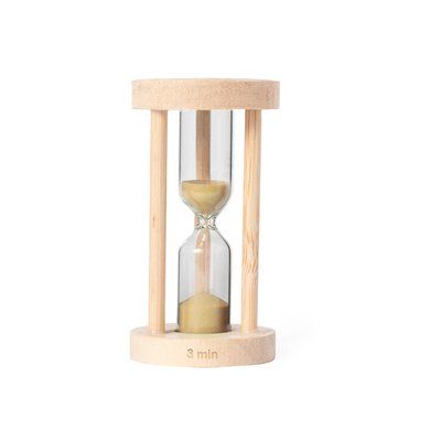 Producto Reloj Arena 3min Cristal/Madera Haya