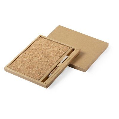 Producto Set ecológico con libreta y bolígrafo de corcho 23,5x19,5 cm