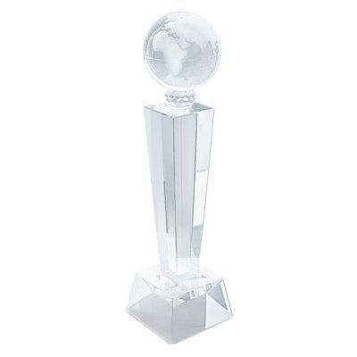 Producto Trofeo Vertical Premium Mundo con Estuche