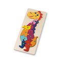 Puzzle Dinosaurio Numerado en Madera Pino