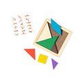 Puzzle Tangram de madera Puzzle tangram de madera