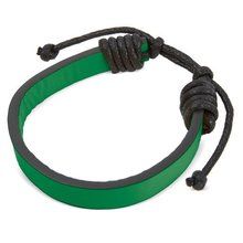 Pulsera Polipiel Doble Nudo Ajustable Verde