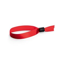 Pulsera de raso con cierre de seguridad Rojo