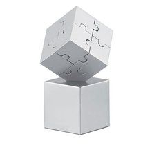 Puzzle Metálico en 3D Plata