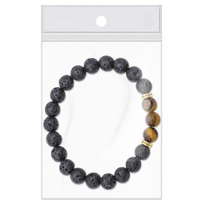 Pulsera de Piedra Natural Volcánica/Ojo de Tigre