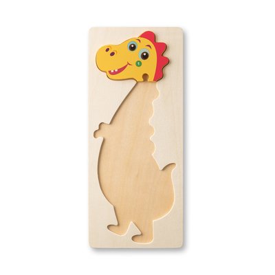 Puzzle Dinosaurio Numerado en Madera Pino