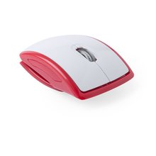 Ratón óptico USB inalámbrico plegable Rojo