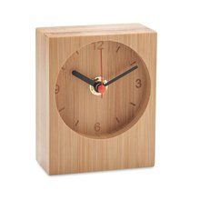 Reloj de sobremesa analógico de bambú Madera