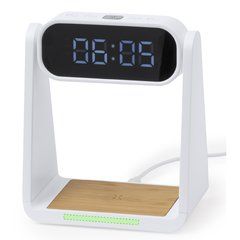 Reloj Alarma, Carga Qi, Lámpara 6 LEDs | Central en el frontal | 60 x 6