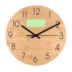 Reloj de pared bambú con números negros | Area 1 | 100 x 40