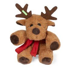 Reno Navideño de Peluche con Bufanda Personalizable | Cuerno 1