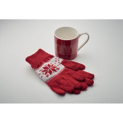 Regalo de invierno Set de guantes y taza