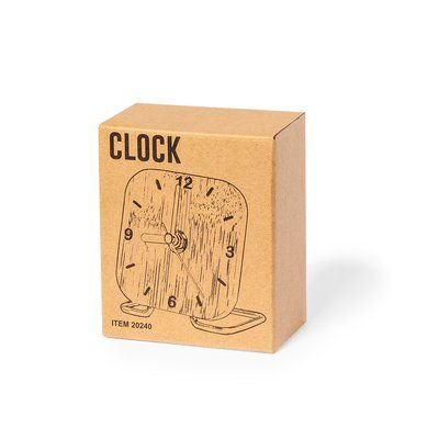 Reloj  de Mesa Bambú y Acero Inox