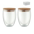 Set 2 Vasos Eco Doble Pared 350ml Transparente