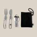 Set 3 Cubiertos Plegables de Acero INOX