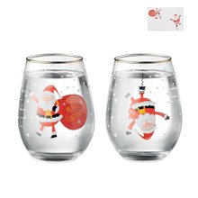 Set de 2 Vasos Navideños 330ml Blanco