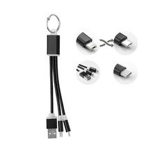 Set de cable USB a micro USB y tipo C Negro