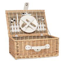 Set Picnic en Cesta de Mimbre para 2 Madera