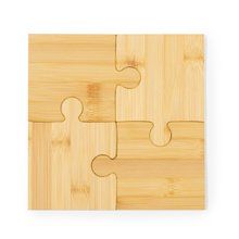 Set de posavasos puzzle de bambú