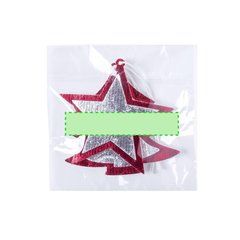 Set de 2 adornos de navidad en non-woven con forma de árbol y estrella | En la bolsa de presentación