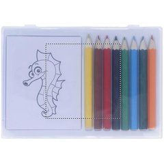 Set de lápices de colores con láminas de dibujos de animales | LID PAD