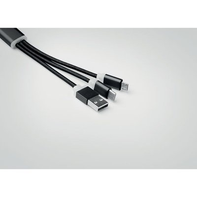 Set de cable USB a micro USB y tipo C