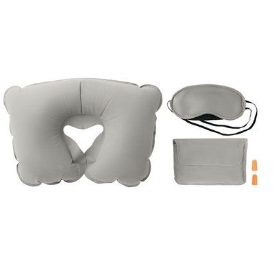 Set de Viaje con Almohada de Terciopelo Gris