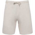 Short hombre cintura elástica Beige / Blanco M