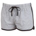 Short Retro mujer algodón Heather Grey / Black XS