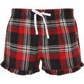 Short Tartán mujer tejido franela Red / Navy Check L