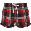 Short Tartán mujer tejido franela Rojo XL