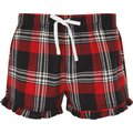 Short Tartán mujer tejido franela Rojo XXS