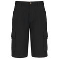 Shorts multibolsillos algodón envejecido Negro 56 FR