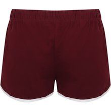 Short Retro mujer algodón Burgundy / White XS