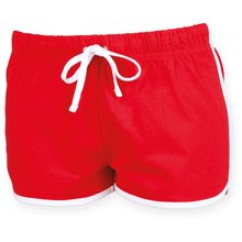 Short Retro mujer algodón Rojo XS