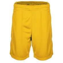 Shorts baloncesto mujer poliéster Amarillo XL