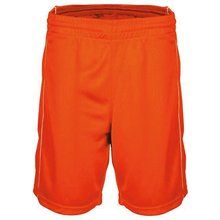 Shorts baloncesto mujer poliéster Naranja S