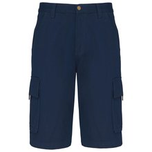 Shorts multibolsillos algodón envejecido Azul 54 FR