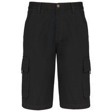 Shorts multibolsillos algodón envejecido Black 38 FR