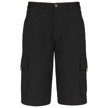 Shorts multibolsillos algodón envejecido Negro 40 FR