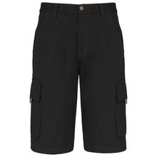 Shorts multibolsillos algodón envejecido Negro 44 FR