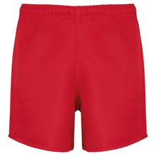 Shorts de rugby niño con cintura elástica Rojo 8/10 ans
