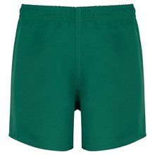 Shorts de rugby niño con cintura elástica Verde 6/8 ans