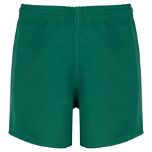 Shorts de rugby niño con cintura elástica Verde 8/10 ans